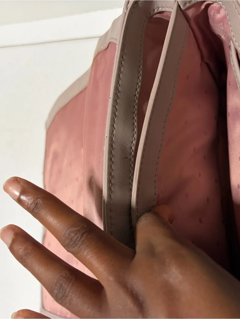 kate spade Quilted Leather Shoulder Bag — Blush Pink with Gold Chain
